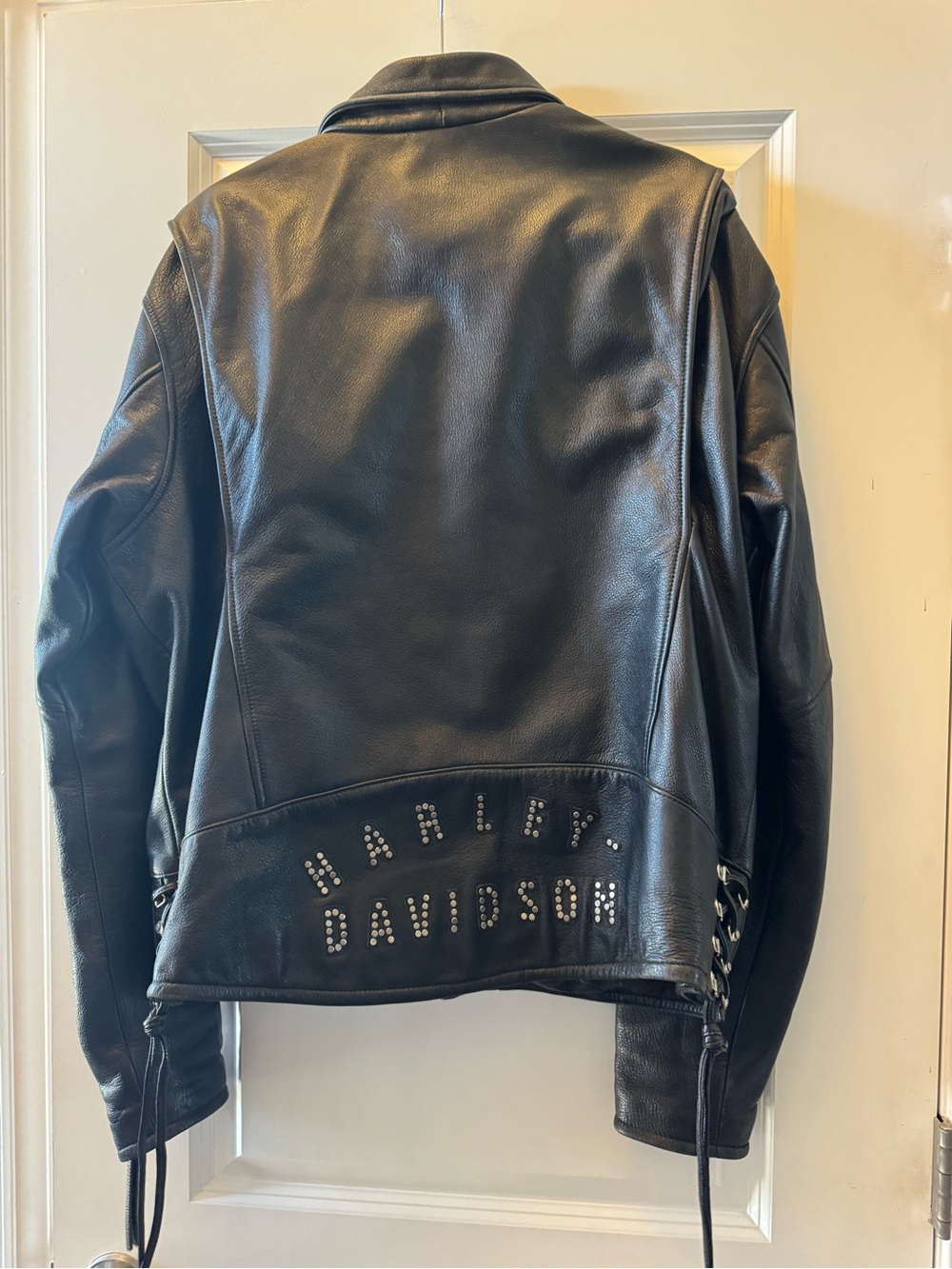 Harley-Davidson Men’s XL Alternator Studded Side Lace Genuine Leather Jacket